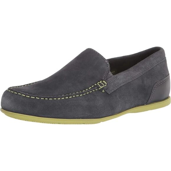 Rockport Men Malcom Venetian Slip On Moc Toe Loafers Size US 11.5M Grey Suede - Picture 1 of 6